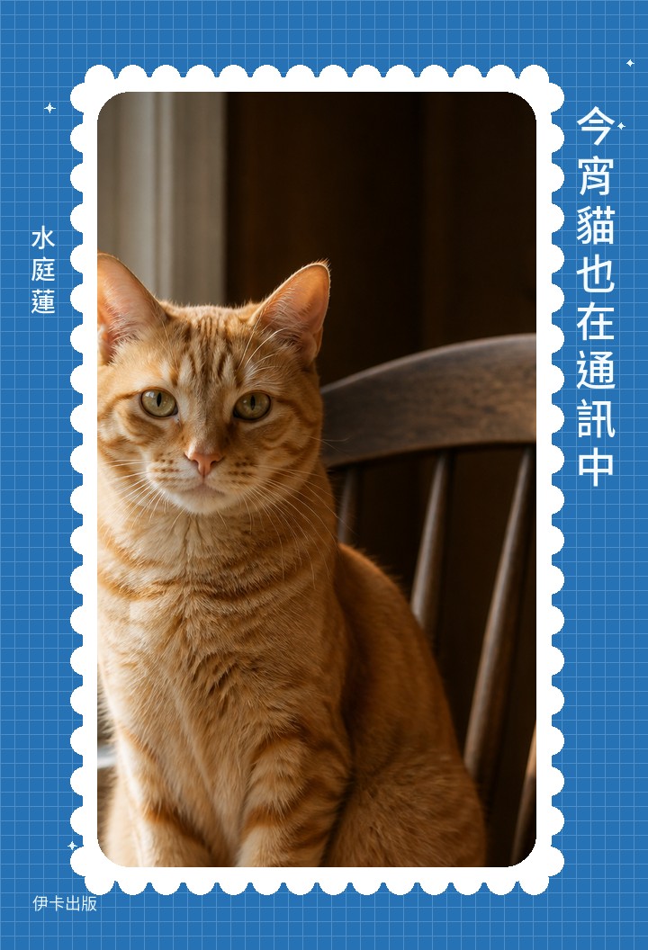 書封範例：橘貓半身特寫